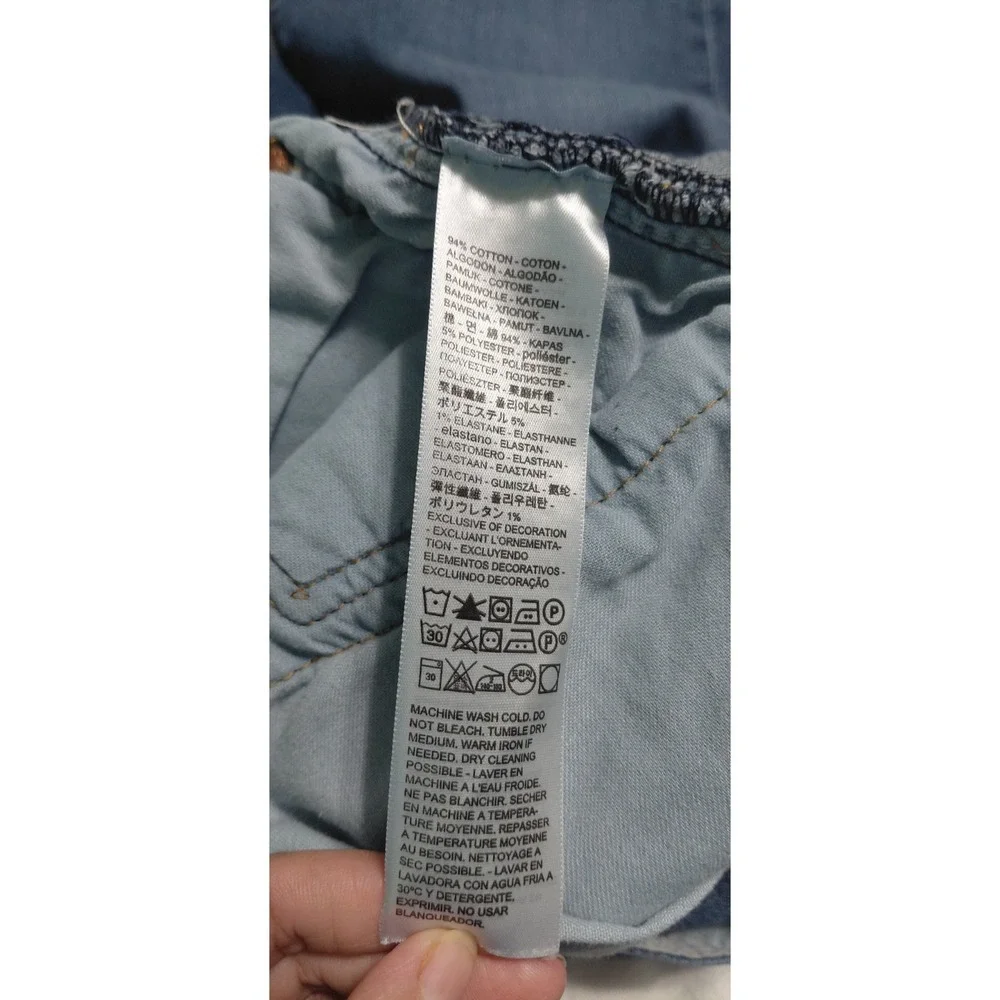 Levis 501 Denim Jeans Button Fly 36X30 Blue 5 Pocket Straight Leg Cotton Western